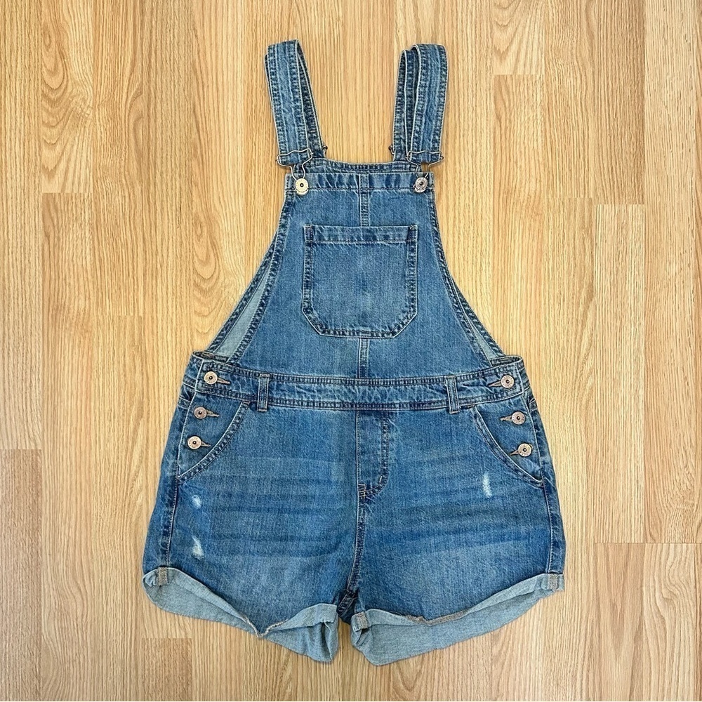 Denim Blue Women's Overall Shorts